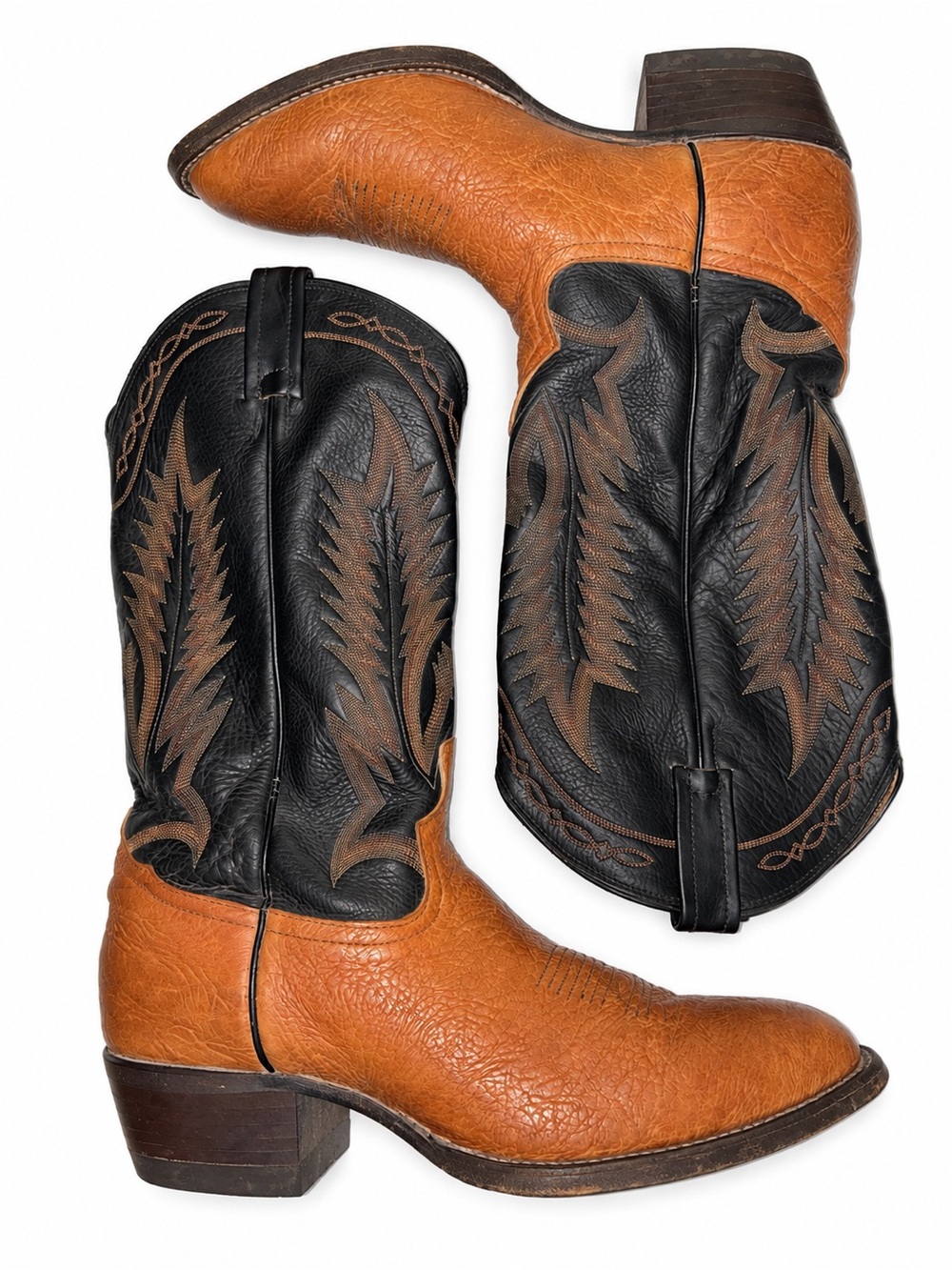 Vintage Tony Lama 6173 Men’s 8D Medium Leather Western Cowboy Boots USA